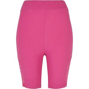 Dames - Vrouwen - Modern - Nieuw - Short legging - High Waist - Short - Ladies High Waist Lace Inset Cycle Shorts bright violet