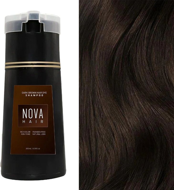 NovaHair - Dye Shampoo - Verzorgende Kleuring - Grijs Haar - Natuurlijke Extracten