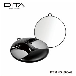 DITA Handspiegel Rond – 25 cm – Zwart – Voor Barbershops & Kappers – Met Ophanghaak