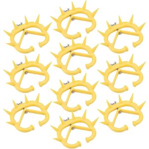 Weaner Ring 10 Stuks Koe Spenen Neus Ringen Plastic Spiked Spenen Tool voor Boerderij Vee Kalf Vee Voorkomen Zuigen Geel