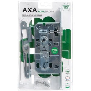 AXA Dag-nachtlot (7135) SL72 met staal verzinkte voorplaat en sleutelgat voor binnendeuren in alle draairichtingen. Inclusief sluitplaat, bevestigingsmiddelen en sleutel