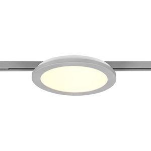 LED Railverlichting - Plafondlamp - Plafondverlichting - DUOLINE - 2 Fase - 13W - Warm Wit 3000K - Dimbaar - Rond - Mat Titaan - Kunststof