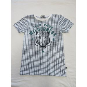 rumbl , jongens, t-shirt korte mouw, wit / marine / groen , 104 / 110 - 4/5 jaar