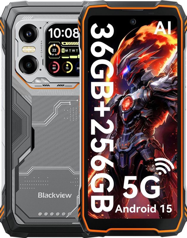 Blackview XPLORE 1 - Robuuste Smartphone - 5G - 36GB RAM - 256GB ROM - 20000mAh - 6.78 inch - Robuuste Telefoon - Nachtzicht - Android 15 - NFC - GPS - Oranje