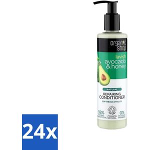 Organic Shop - Natural Repairing Conditioner - Avocado & Honey - 280 ml - Voordeelverpakking - 24 stuks
