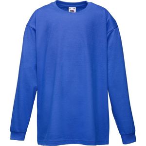 Fruit Of The Loom T-Shirt Lange Mouwen Kinderen / Kinder (2 stuks) (Royaal Blauw)