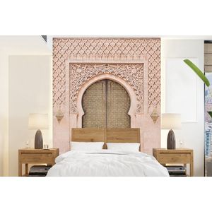 Marokkaanse deur - Roze - Kunst - Poort - Behangpapier