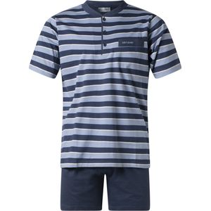 Gentlemen - heren shortama 114253 - knoophals - blauw - maat M