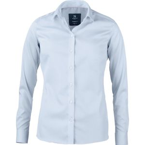 Dames Blouse Strijkvrij Portland Licht Blauw