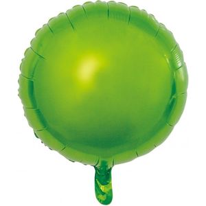 Helium ballon rond lime groen metallic | 43 cm