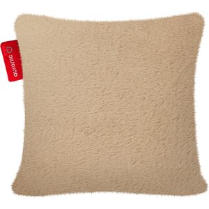 Auronic Warmtekussen - Pluche- 45x45 - Draadloos - Oplaadbaar - Elektrisch kussen - Infrarood - Taupe
