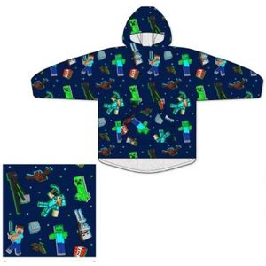Minecraft Hoodie Fleece deken, Creepers - Kind - One Size (7-14 jaar) - Polyester