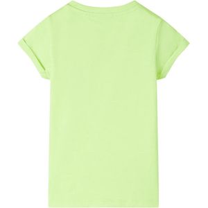Kindershirt 128 Neongeel - 100% Katoen - SUNKISSED