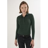 Felix Hardy Trui Met Polokraag En Knopen - Polo Shirt - 100% Katoen Dames Groen - L