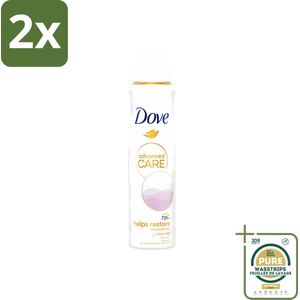 Dove - Deodorant - Spray Clean Touch - Zachte geur en verzorging - 150 ml - Voordeelverpakking - 2 stuks - Dove Deodorant Spray - Fris