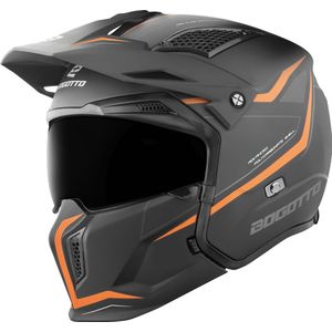 Bogotto Radic WN-ST 22.06 Zwart Oranje Jethelm - Maat XS - Helm