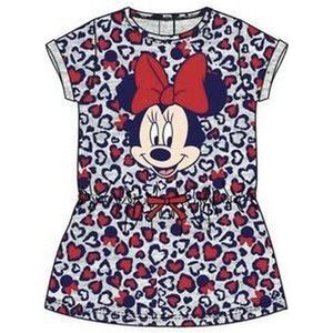 Disney Minnie Mouse jurkje - hartjesprint - grijs/rood - maat 80(18 maanden)