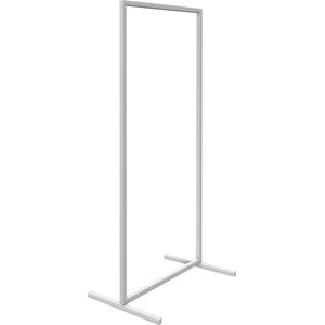 Recht kledingrek - wit mat - 90 cm breed - 175 cm hoog