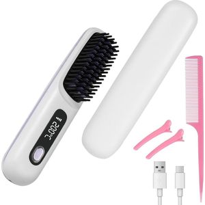 Solacis Draadloze stijlborstel - Stijlborstel - Elektrische haarborstel - Draadloze fohn - Draadloze haarborstel - Must have voor uw haar!