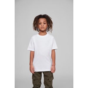 T-shirt wit katoen kids - Build Your Brand - 122/128