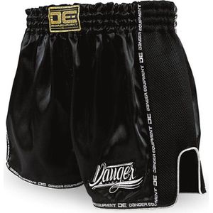 Danger Muay Thai Shorts Low Waist - Satijn - zwart XL
