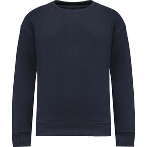 Native Spirit Ecologische cropped kindersweater met ronde hals NS437 - Navy Blue - 10/12 ans