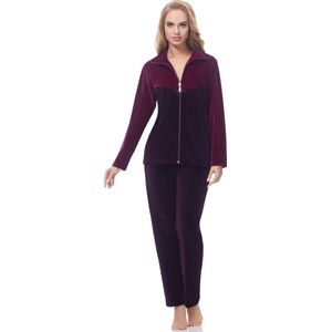 Merry Style – Dames Huispak – Vrijetijdspak – Velours – MS-MG-F-SUIT-n – Blauw – XXXXXXL