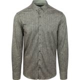 State Of Art - Overhemd - Groen - Jersey Herringbone - Casual