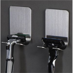 2 stuks RVS scheermes houders