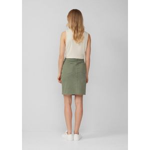 Rok - Casual Midirok - Reguliere Pasvorm - Met Opgestikte Zakken