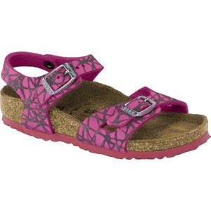 Birkenstock Rio Reflective Lines Pink narrow Microfiber
