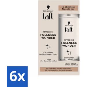 Taft - Refreshing Fullness Wonder - Volumepoeder - Volume & Anti-Grease - 10 gr - Voordeelverpakking - 6 stuks