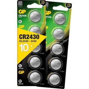 GP Super Lithium CR2430 - batterijen CR2430 - 3V knoopcel batterij - 10 stuks