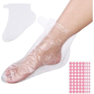Allecto Plus - Set van 200 Wegwerp Paraffine Voetmasker Laarzen, Transparante Voetbescherming, Accessoires voor Voetverzorging & Voetenbad Spa.