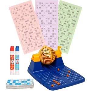 Complete Bingo Spel Blauw/Geel/Oranje - 148x Bingokaarten - Geschikt voor Kinderen en Volwassenen