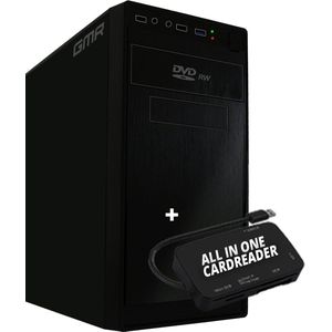GMR Office Desktop-PC | Intel Core i5 | 32 GB | 1000 GB SSD | DVD±RW | Smart ID Card Reader 5-in-1 | WiFi 600 en Bluetooth 5 | USB3 | Windows 11 Pro | Multimediacomputer met 2 jaar garantie!