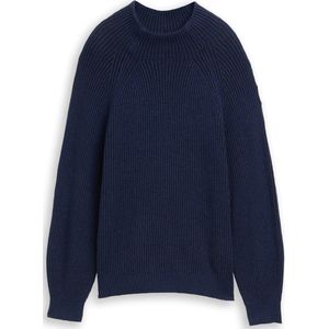 Tom Tailor - 1047670 - Sweatshirt - Losvallend - Opstaande Kraag - Ribstructuur