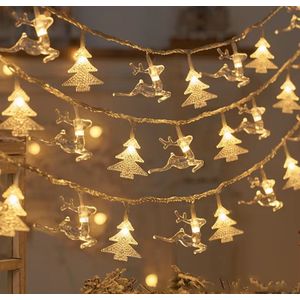 LED Kerstverlichting - Kerstboom & Rendier Lichtslinger – 3 Meter (20 LED's) – Batterij-Aangedreven Kerstverlichting – Decoratie voor Kerstboom, Feest en Nieuwjaar
