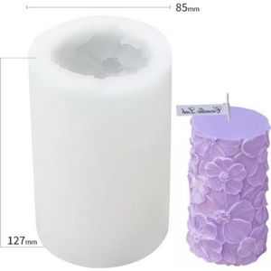 ZoeZo - Kaarsmal Cilinder - Bloemen - Kaars mallen - Siliconen mal - Zelf kaarsen maken - Gips & epoxy gieten - Zeep maken