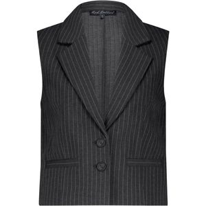 Red Button Gilet Waistcoat Punta Pinstripe Srb4625 Grey Melange Dames Maat - XXL