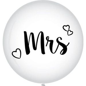 XL ballon Mrs wit
