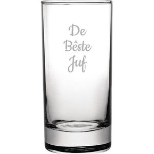 Gegraveerde longdrinkglas 28,5cl De Bêste Juf