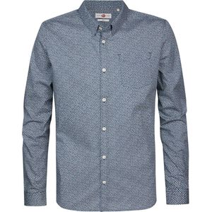 Petrol Industries - Heren All-over print overhemd - Blauw - XXXL