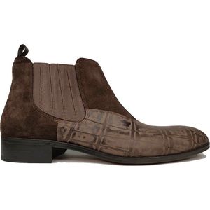 Ferro Shoes - Chelsea Boot SANDOR - Bruin Croco - Maat 40 - Echt leder - Handgemaakt