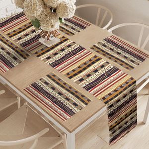 Inovra ® Tafeltextielset met Etnische Motieven voor Binnen en Buiten