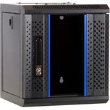 DSIT 10 inch 6U serverkast met glazen deur 312x310x352mm (BxDxH) - serverbehuizing - serverrack