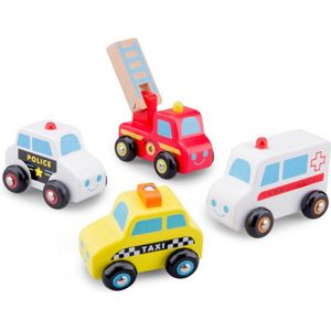 New Classic Toys Speelgoedvoertuigen Set - 4 Auto's