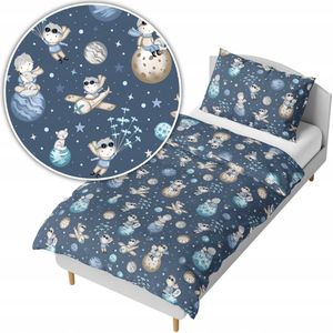 Kinderbeddengoed 140x200cm - De Kleine Prins op Marineblauw