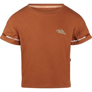 No Way Monday - Meisjes Shirt - Brown - Maat 116