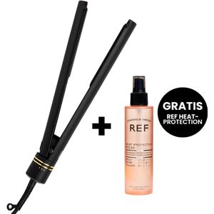 Hot Tools Evolve Black Gold 32mm + REF Heat Protection Spray 175ml - Professionele stijltang & Hitte Protectie - Stijltang - Stylen - Voor Krullen, Golven en meer Volume